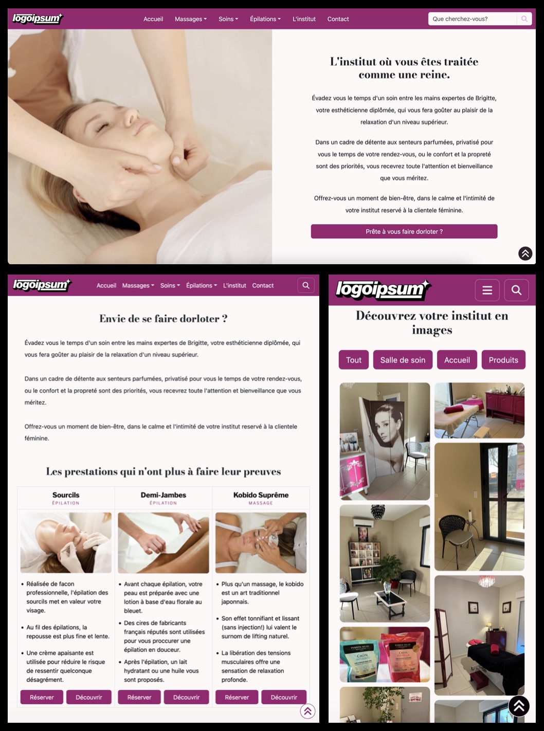 Salon website photo grid two